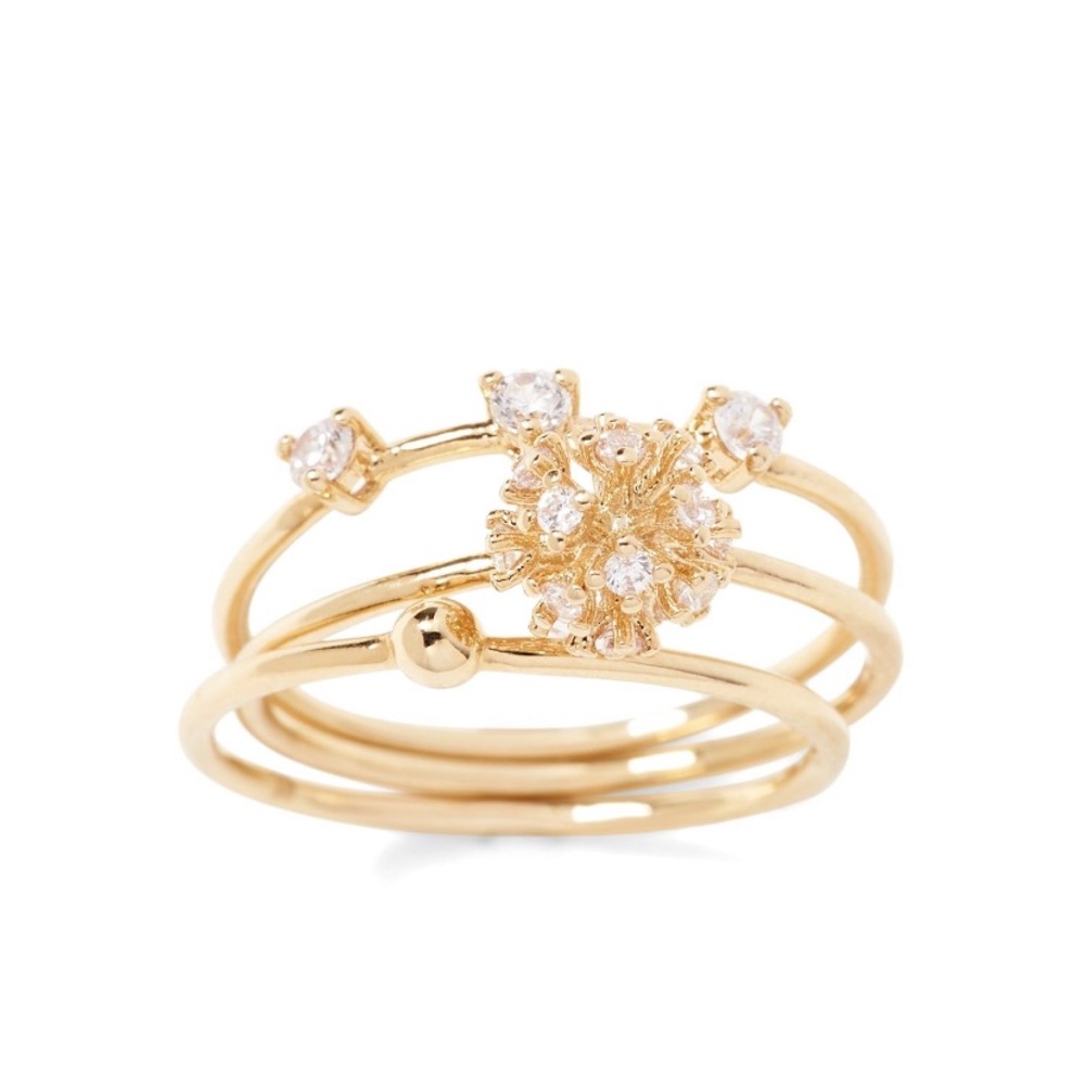 Banana Republic Delicate Fireball Stack Ring Set